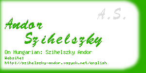 andor szihelszky business card